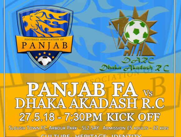 PANJAB VS DHAKA AKADASH R.C. OF BANGLADESH AT SLOUGH TOWN FC
